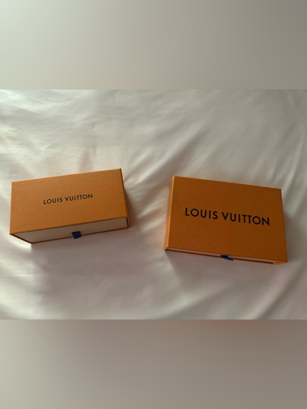 Louis Vuitton Orange Gift Box Pair with Black Logo